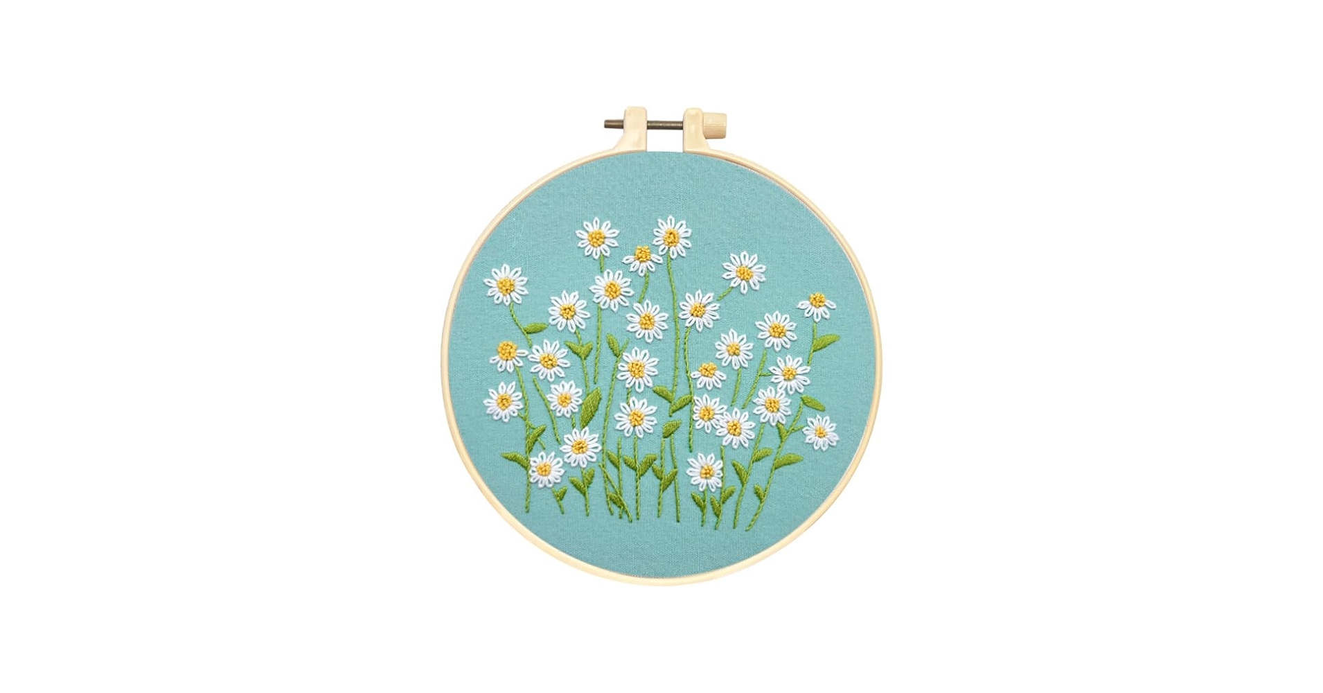 Amazon.co.jp: デイジー刺繍キット 初心者 ホワイトフローラルクロス
